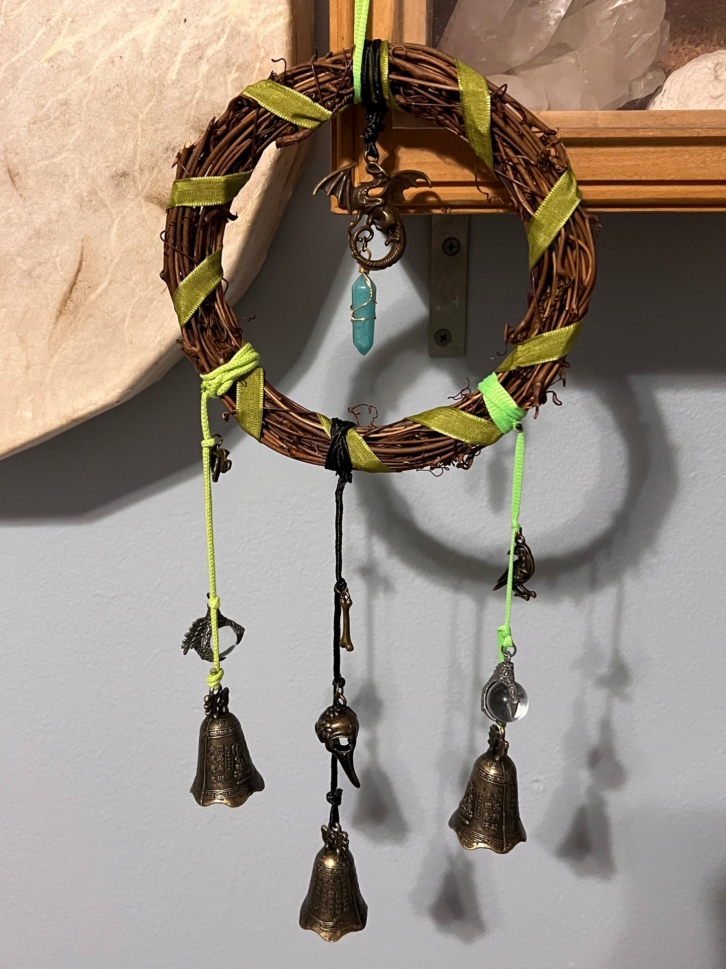 Green Dragon Witches Bells 6 inch