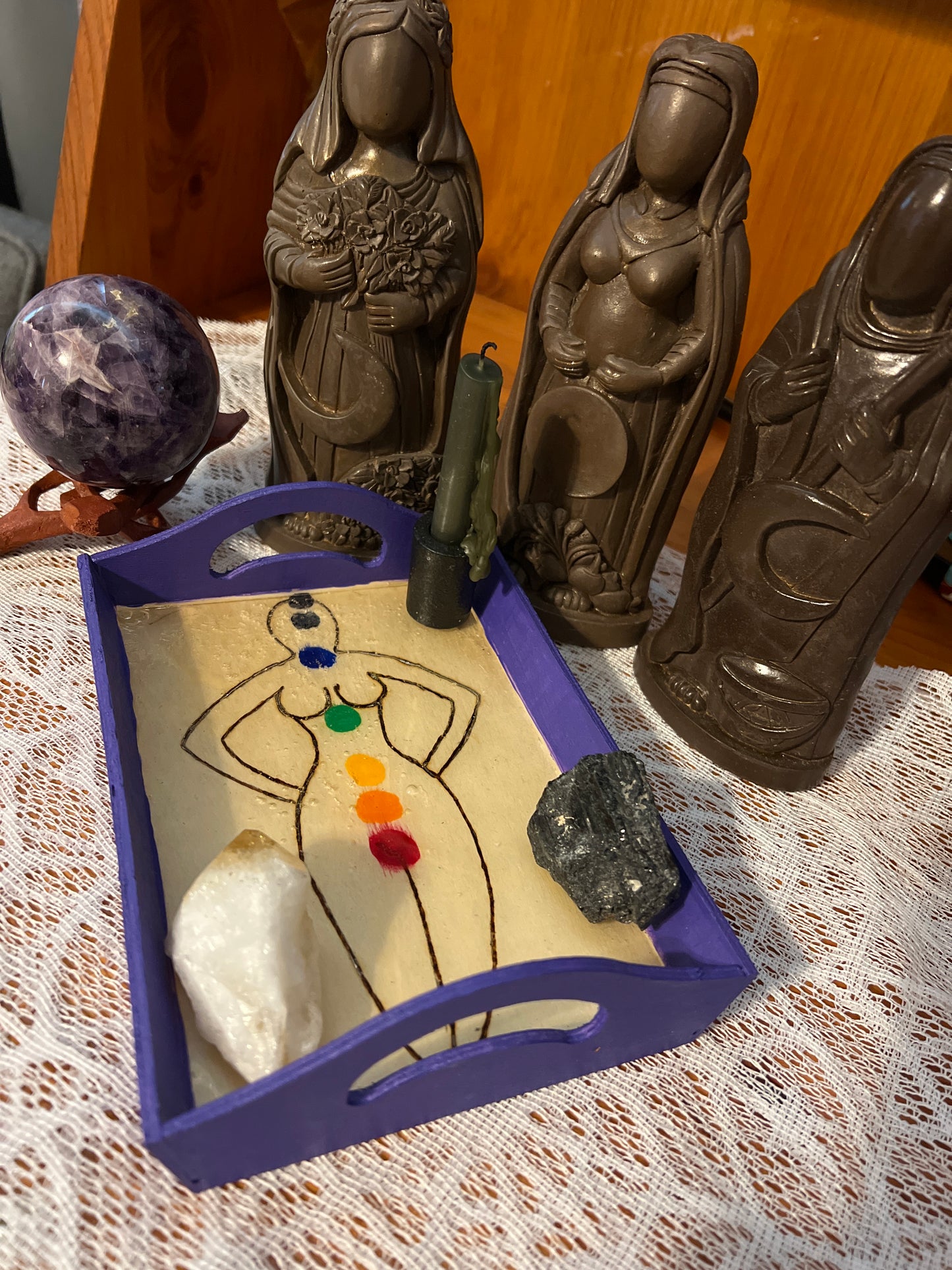 Altar Tray - Chakra Goddess