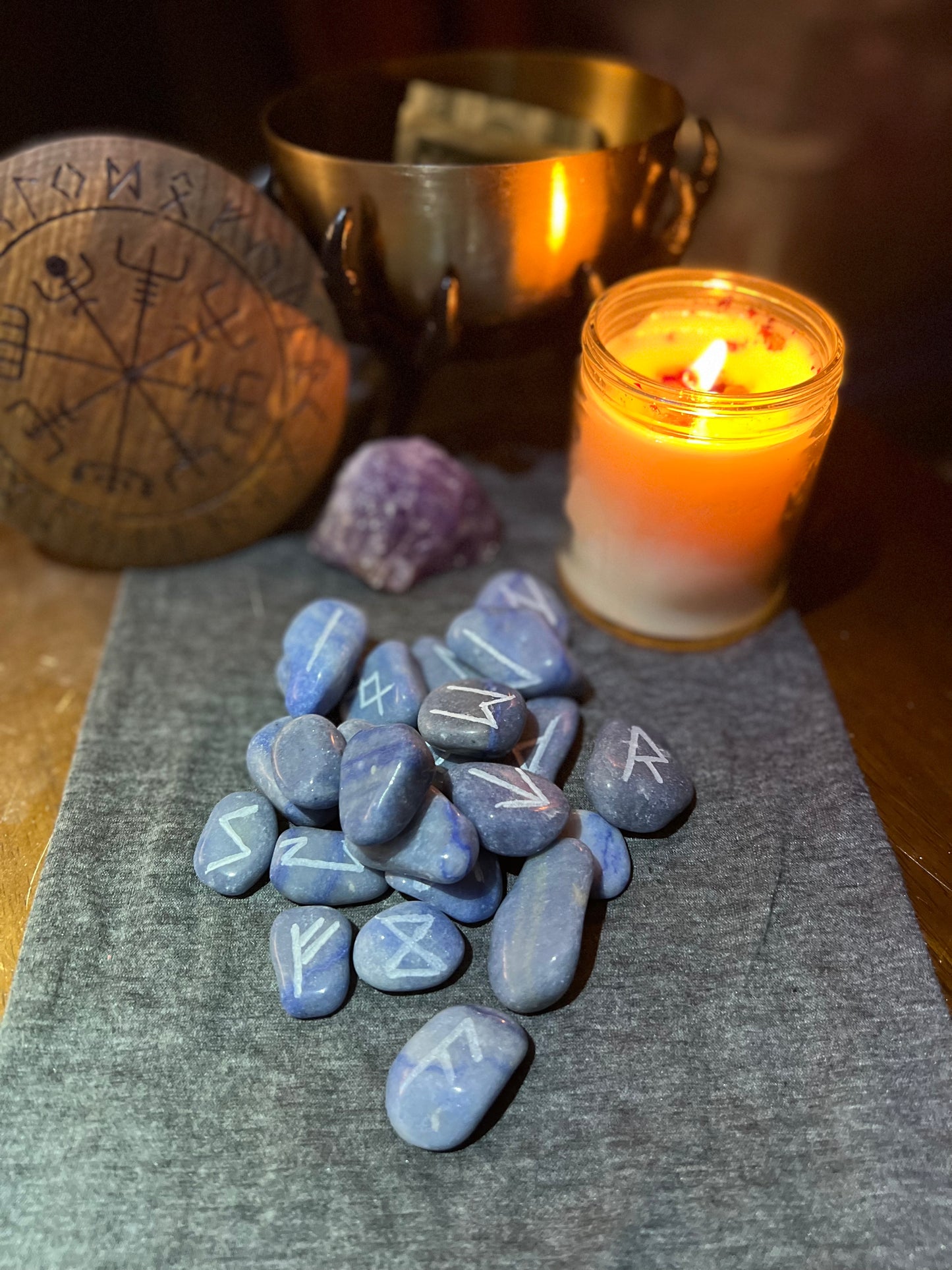 Blue Aventurine Rune Set