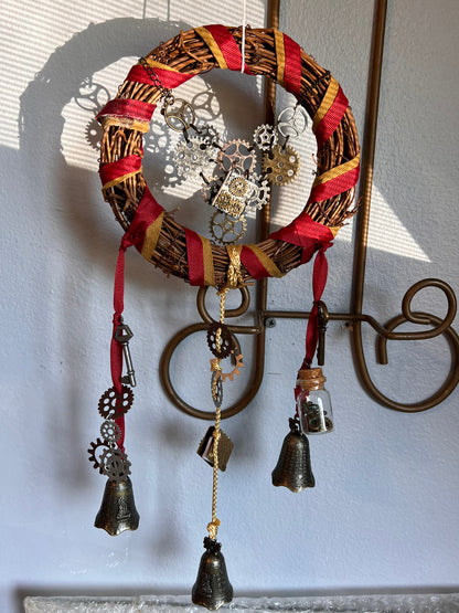 Red/Gold Steampunk Witches Bells