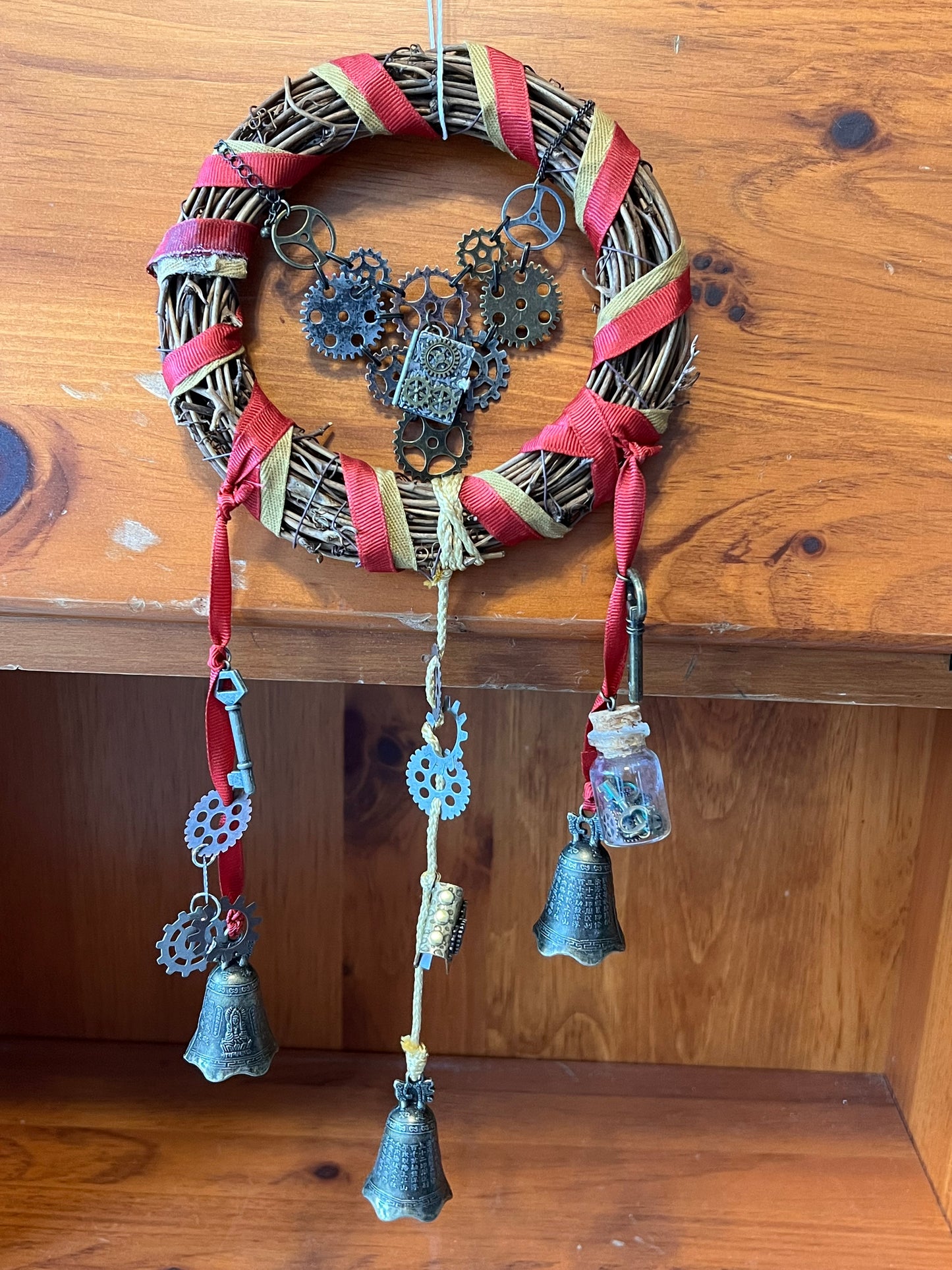 Red/Gold Steampunk Witches Bells