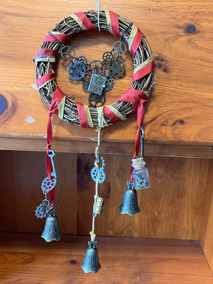 Red/Gold Steampunk Witches Bells