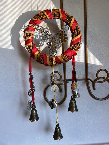 Red/Gold Steampunk Witches Bells